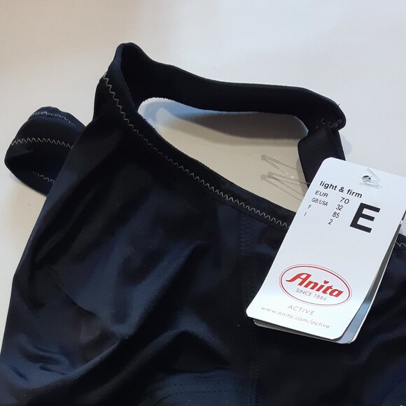 Anita  Sports Bra  5521 Size 32E Active Light & Firm    Black Color - Picture 4 of 7